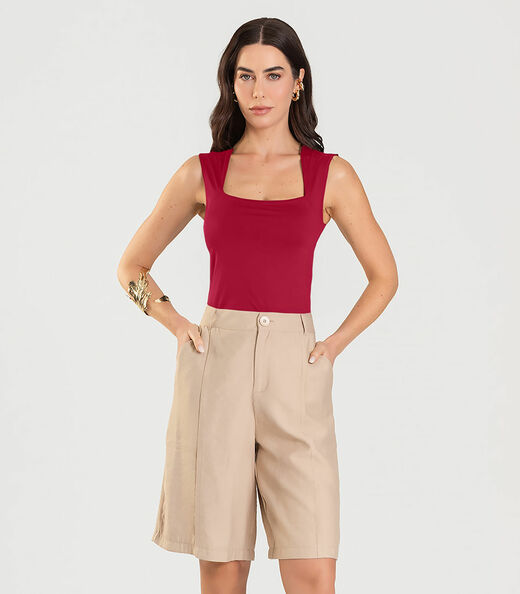 Image_Blusa Feminina Com Decote Quadrado Dianna Vermelho
