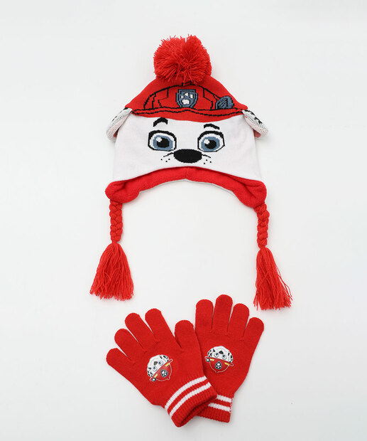 Image_Kit Infantil Touca e Luva Patrulha Canina Tam 4 a 8 Branco