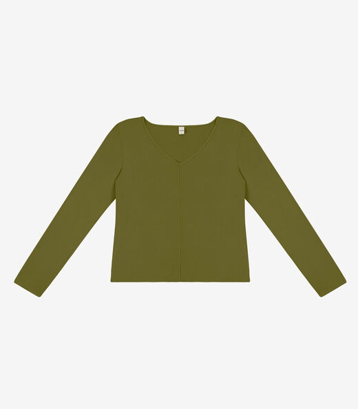 Blusa Manga Longa Feminina Rovitex Verde