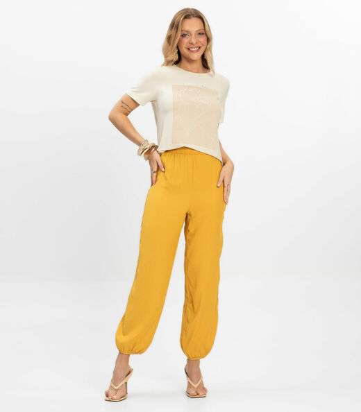 Blusa Feminina Visco Creponada Rovitex Bege