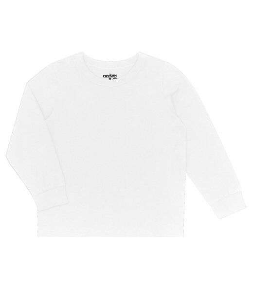 Camiseta Manga Longa Básica Rovitex Kids Branco