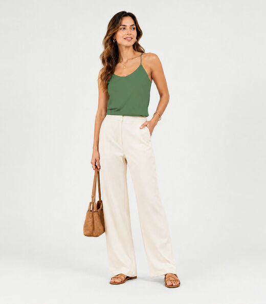 Blusa De Alça Feminina Visco Premiere Infinita Cor Verde