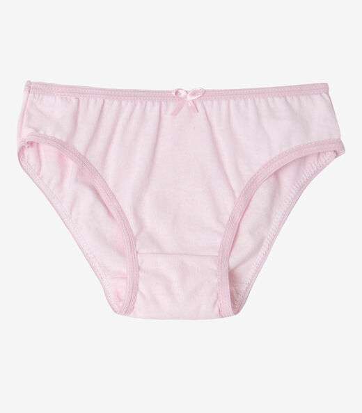 Kit 3 Calcinhas Infantil Lisas Em Algodão Select Branco