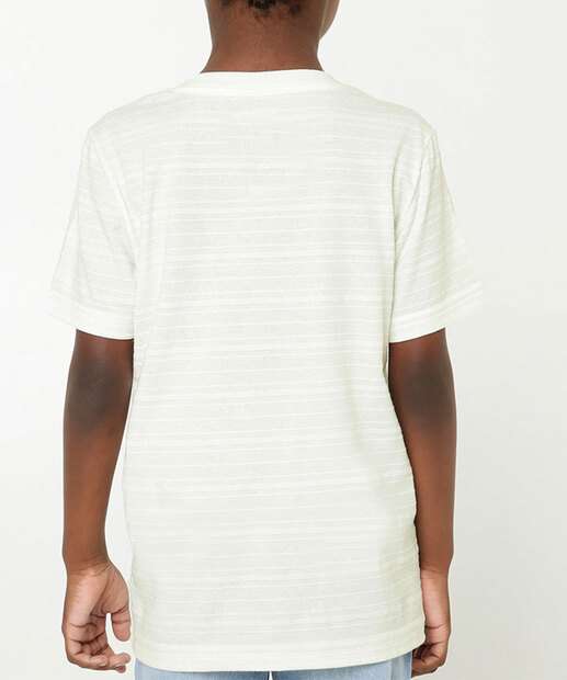 Camiseta Infantil Textura Bolso MR Tam 4 a 10