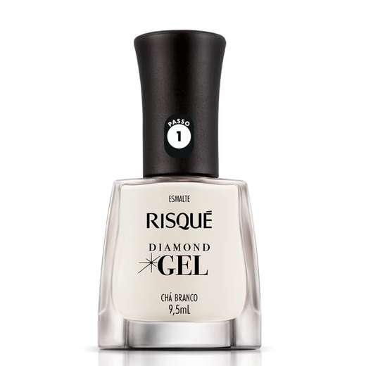 Esmalte Risque Diamond Gel Chá Branco