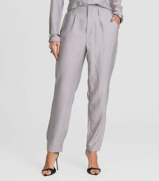 Calça Feminina Cenoura Alfaiataria Dianna Cinza