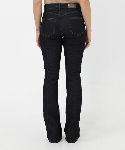 Calça Jeans Flare Feminina Bolsos Biotipo Azul