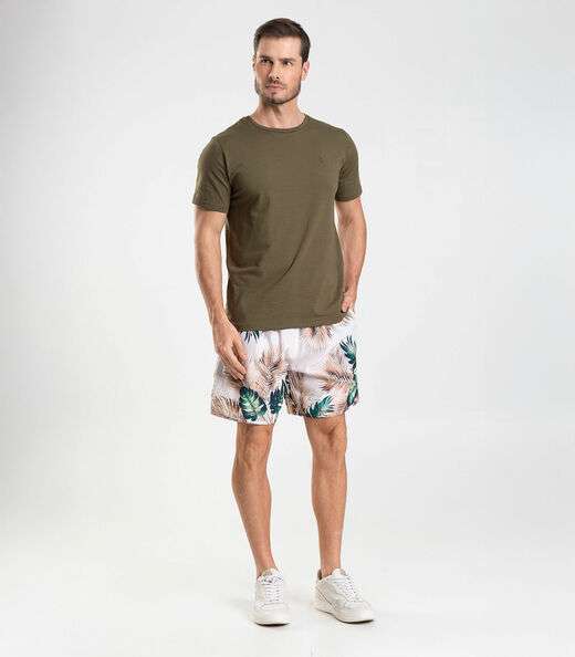 Bermuda Masculina De Microfibra Long Bong Bege