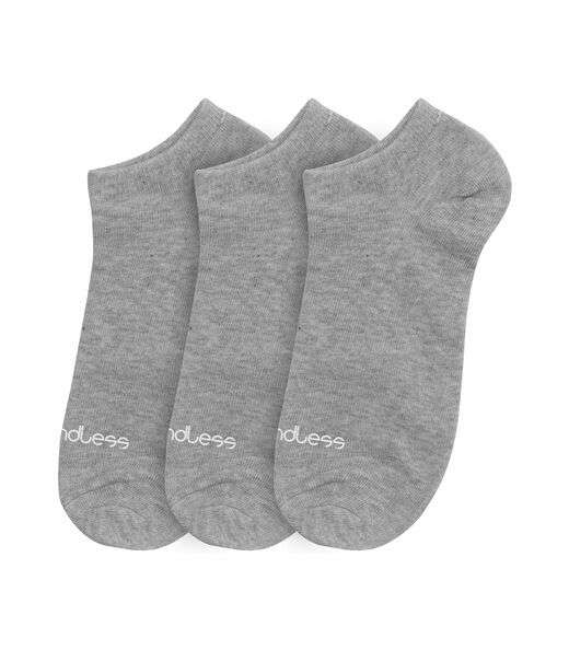 Image_Kit 3 Pares De Meias Soquete Adulto Endless Cinza