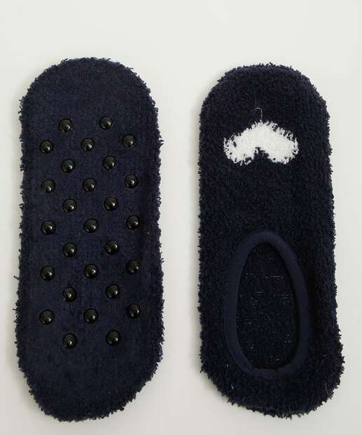 Image_Meia Sapatilha Feminina Chenille Coração Marisa