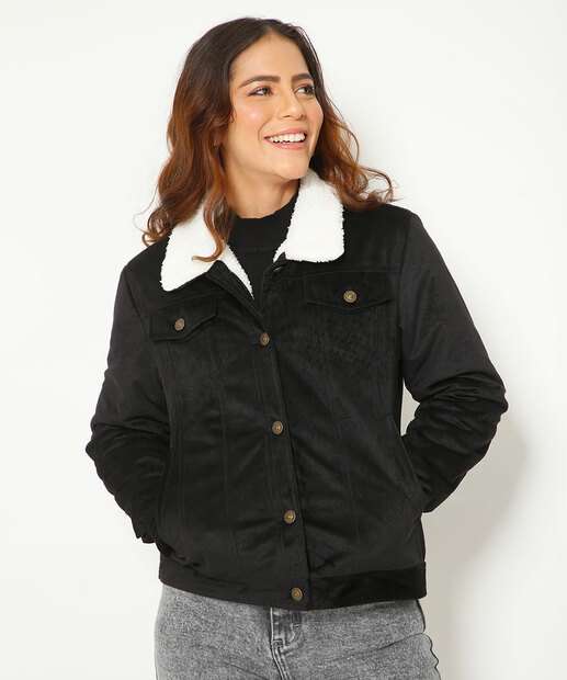 Jaqueta Feminina Cotelê Pelúcia Marisa