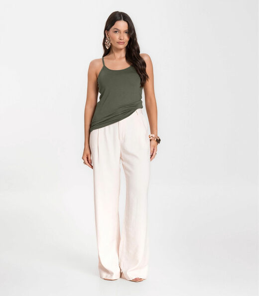 Blusa Feminina de Alças Básica Rovitex Verde