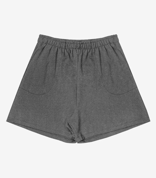 Shorts Moletinho Basic Rovitex Cinza