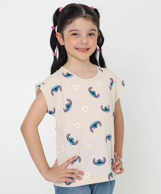 Image_Blusa Infantil Estampa Stitch Tam 4 a 10 Bege
