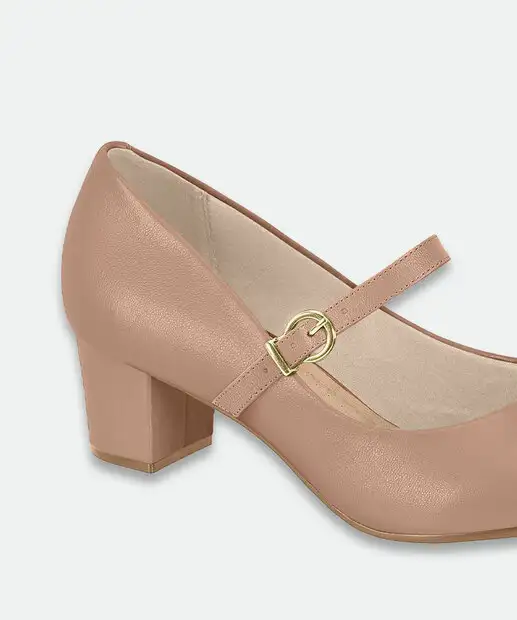 Scarpin Feminino Boneca Beira Rio Bege