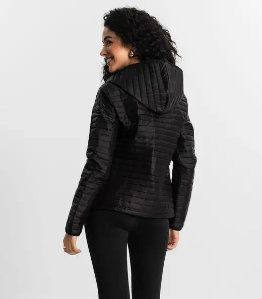 Jaqueta Feminina Com Capuz Rovitex Preto