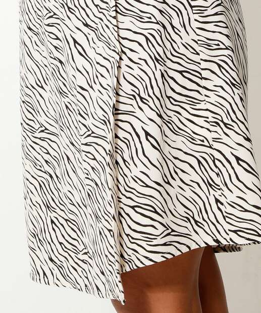 Vestido Feminino Transpassado Chemise Animal Print Marisa