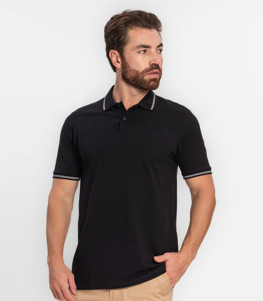 Camisa Polo Masculina Ogochi Preto