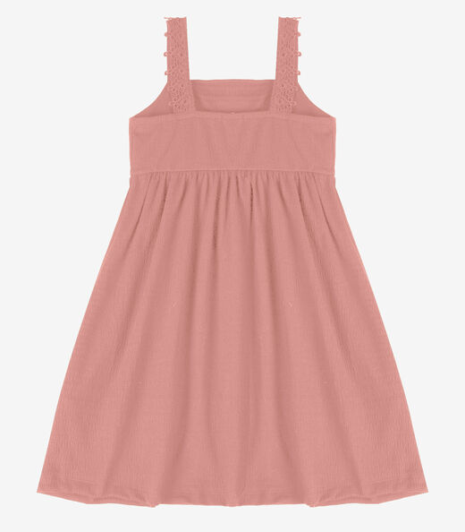 Vestido Infantil Malha Anarruga Trick Nick Rosa