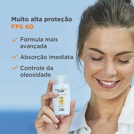 Protetor Solar Facial Isdin Fusion Water Star FPS60 30ml