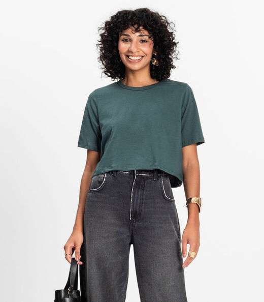 Blusa Cropped Lisa Select Verde
