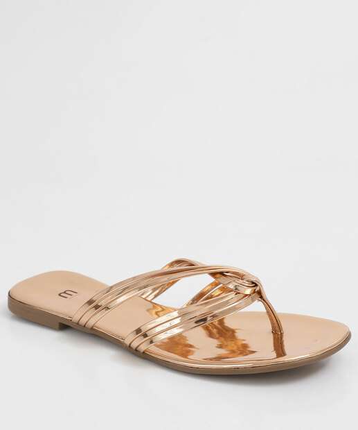 Rasteirinha Feminina Metalizada Marisa