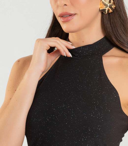 Vestido Feminino em Cotton Infinita Cor Preto