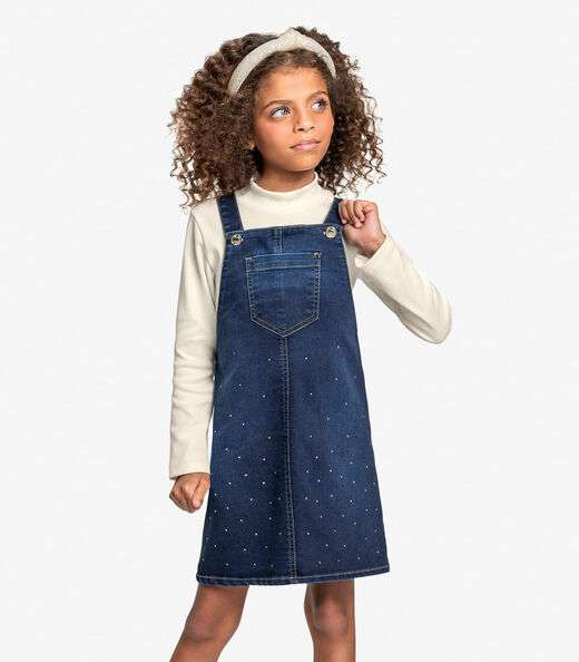 Image_Conjunto Blusa Com Salopete Jeans Trick Nick Azul