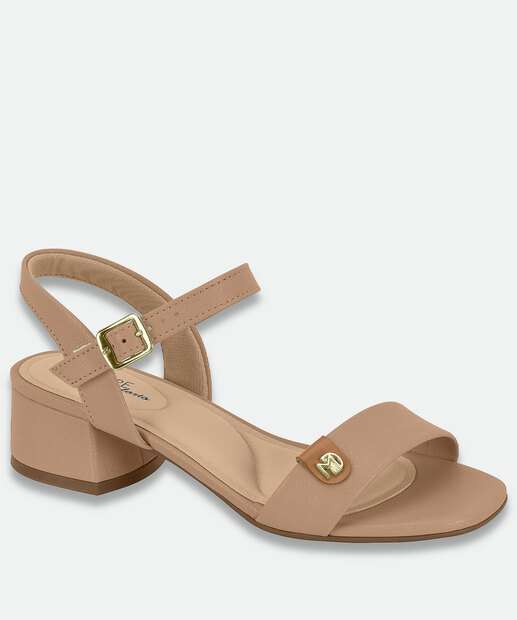 Image_Sandália Feminina Salto Grosso Modare Bege