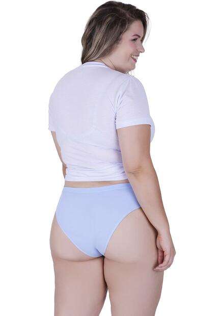 Calcinha Pérola Plus Size Microfibra Concept Lingerie Azul