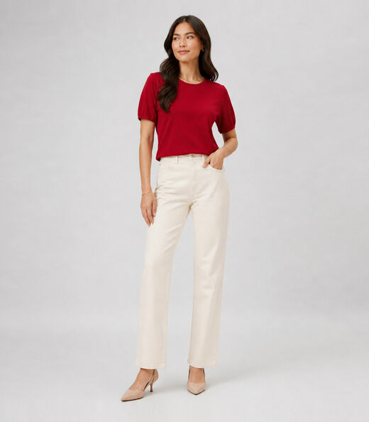 Blusa Feminina Em Tecido Henera Infinita Cor Vermelho