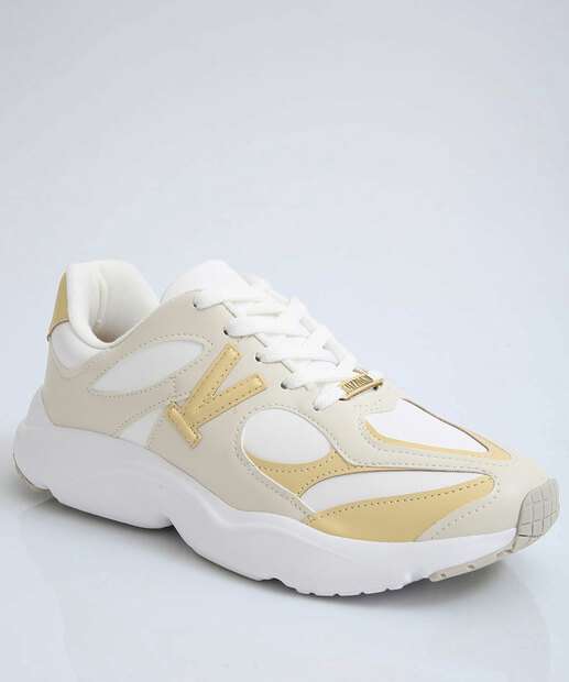 Tênis Casual Feminino Recortes Vizzano