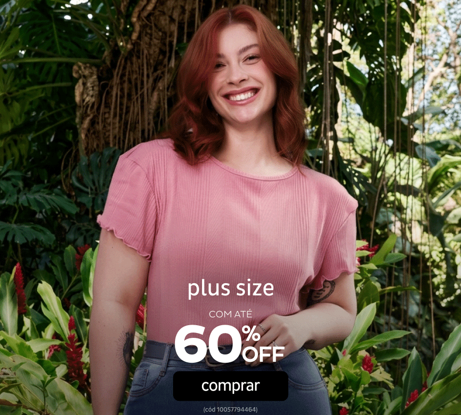 Plus size por até 60%OFF