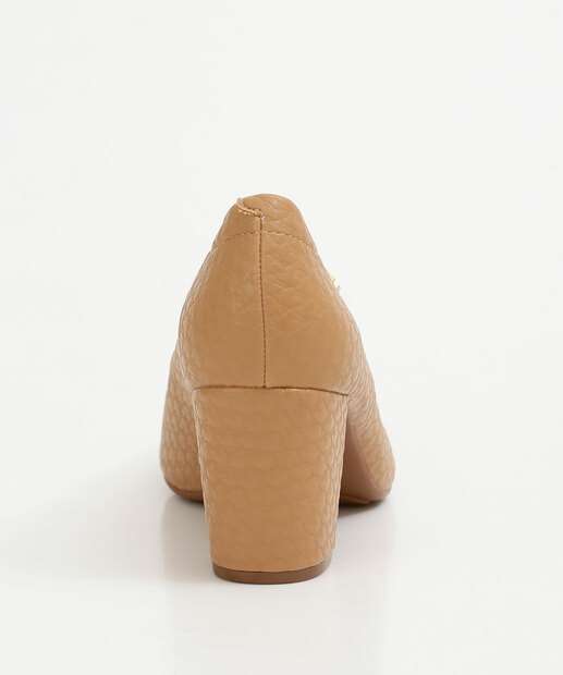 Scarpin Feminino Bico Redondo Salto Grosso Modare 