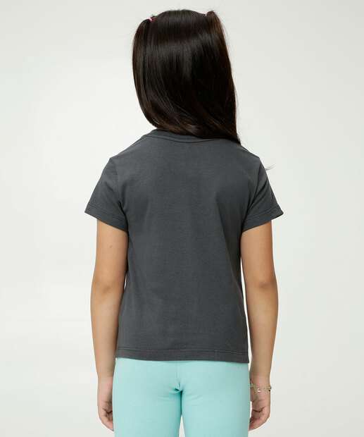 Camiseta Infantil Manga Curta Gatos Marisa Tam 4 a 10