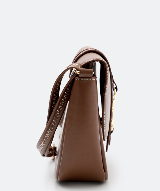 Bolsa Transversal Crossbody Feminina Marisa Marrom