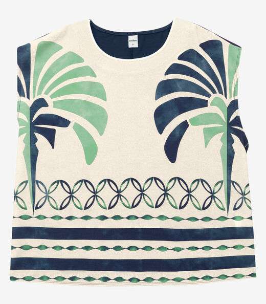 Regata Ampla com Estampa Roviex Azul