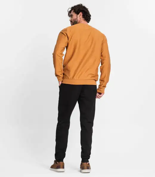 Calça Masculina Plus Size Em Moletom Diametro Preto