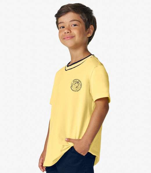 Conjunto Camiseta com Bermuda Trick Nick Amarelo