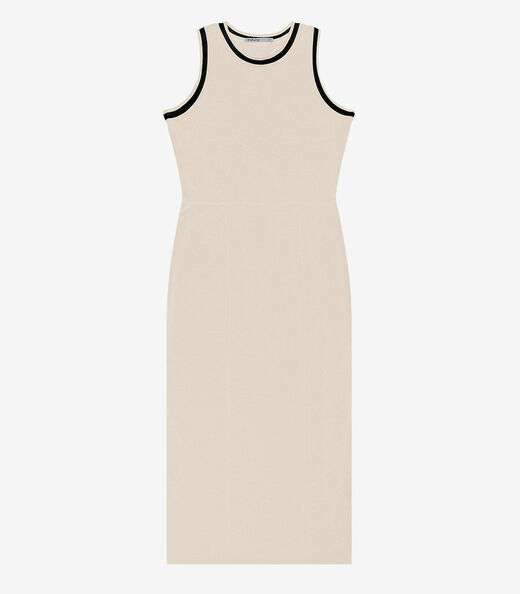 Vestido Midi Piquet Verona Feminino Endless Bege