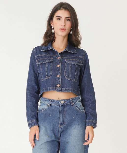 Image_Jaqueta Feminina Cropped Ecxo Jeans