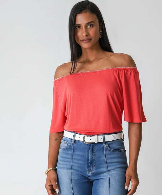 Image_Blusa Feminina Ciganinha Manga Curta Marisa Vermelho