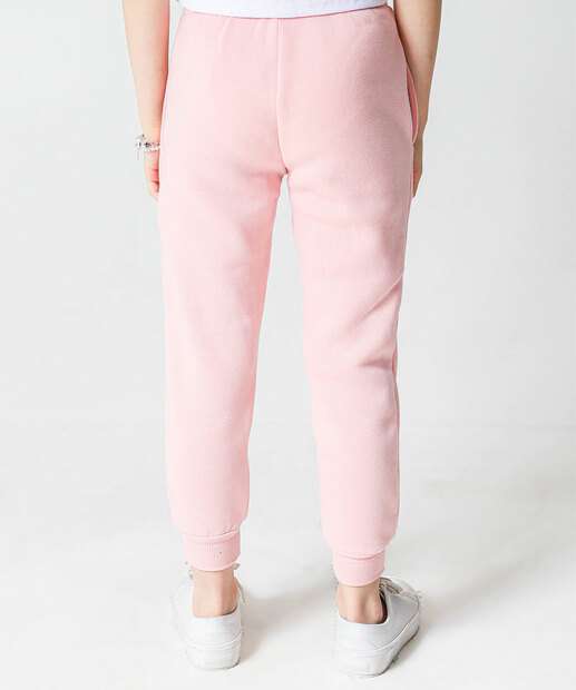 Calça Infantil Moletom Básica Marisa Tam 4 a 10 Rosa