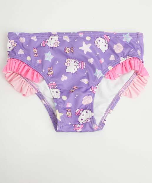 Biquíni Infantil Hello Kitty Babado Sanrio Tam 4 a 12