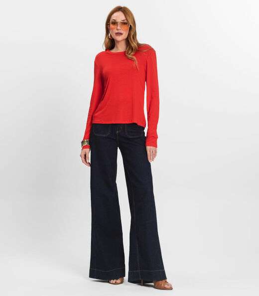 Blusa Manga Longa Select Laranja