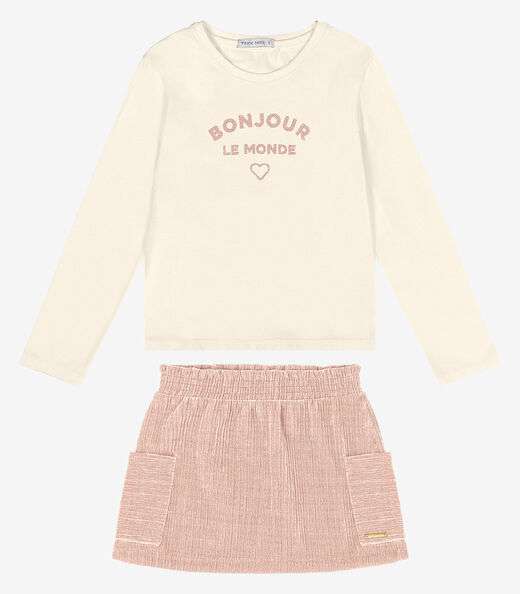 Conjunto Blusa Com Saia Trick Nick Rosa