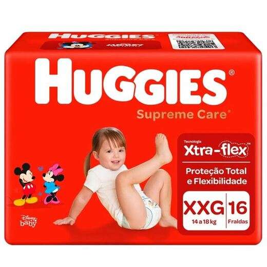 Fralda Huggies Supreme Care Jumbo Xxg 16 Unidades