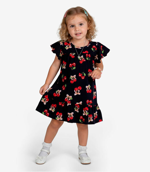 Image_Vestido Infantil Com Manga Godê Select Azul