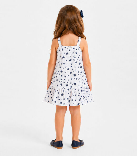Vestido Infantil De Alça E Laço Trick Nick Bege