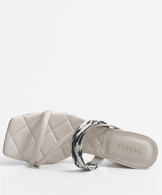 Tamanco Feminino Salto Grosso Animal Print Bebecê